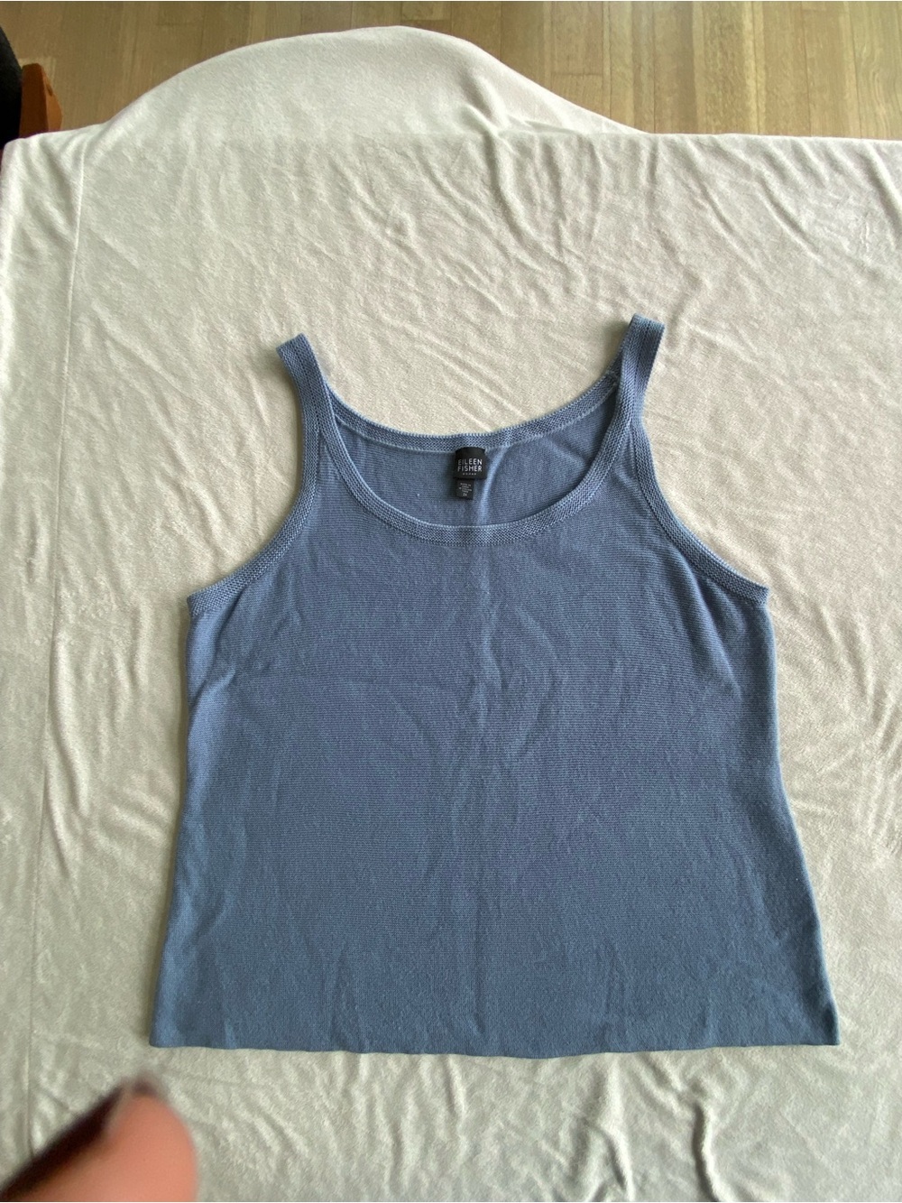 Eileen Fisher Dusty Blue Ribbed Tank Top 2x- Women's Sleeveless Knit